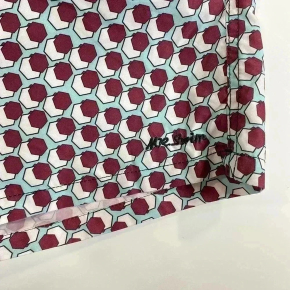 Mr Swim Trunks Geometric Pattern Men's Size XL Board Shorts Pockets & Zip Fly - Picture 10 of 14